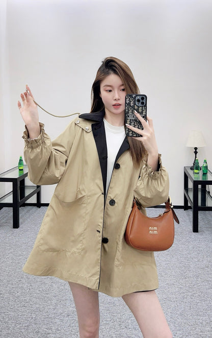 Pr 25 Reversible hooded windbreaker jacket