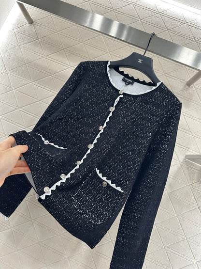 C 25 Lace design knitted cardigan (hidden version)