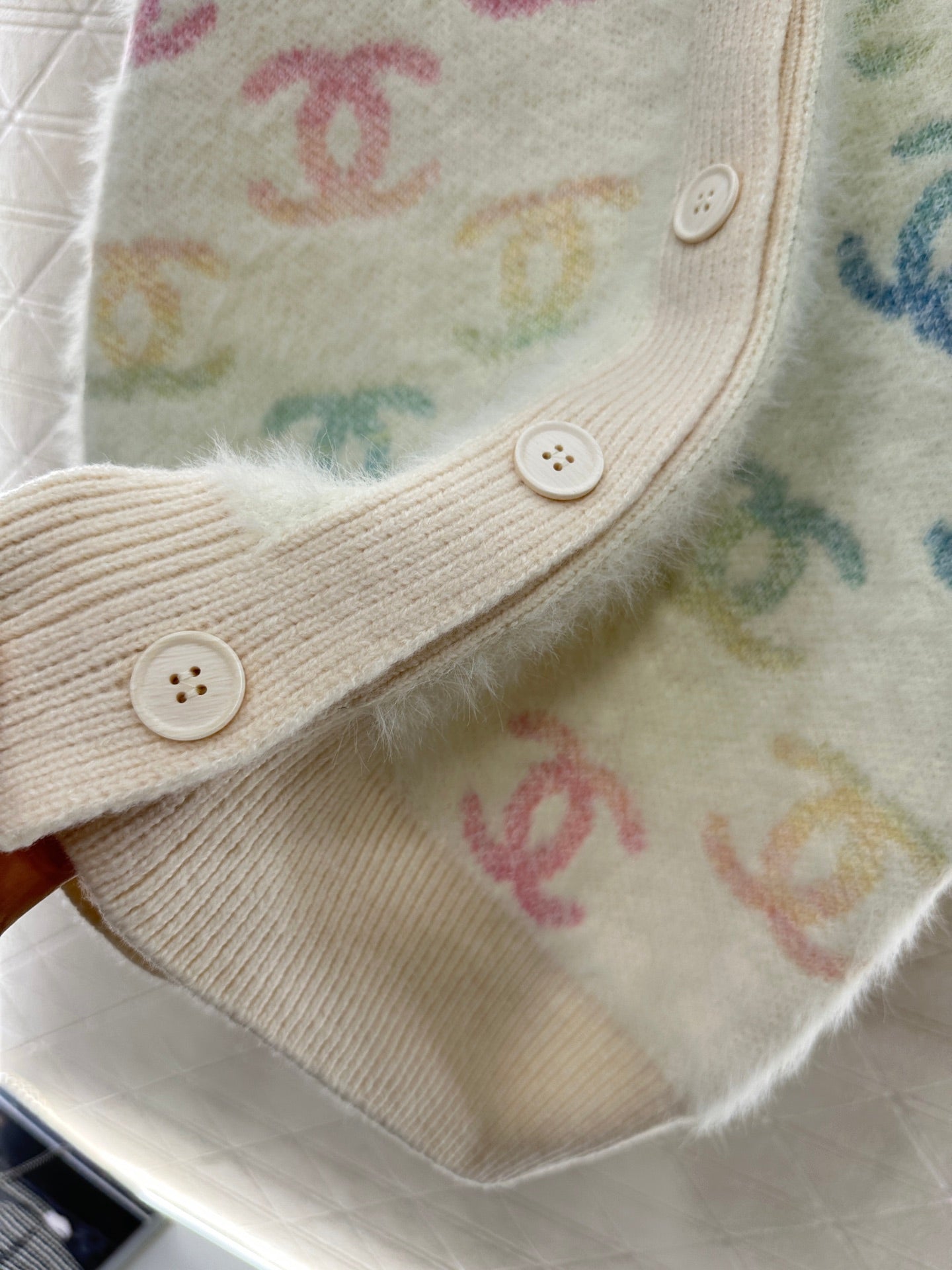 C 25 Colorful mohair cardigan