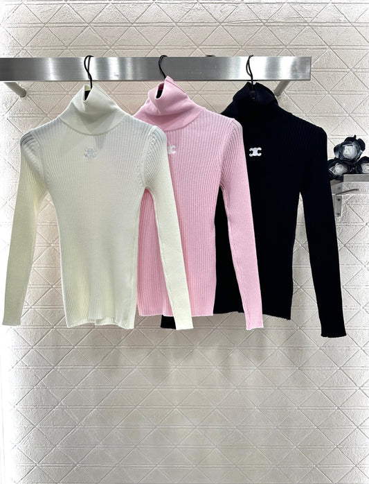 Ce 25 Slim Turtleneck Bottoming Shirt (Beige/Pink/Black)