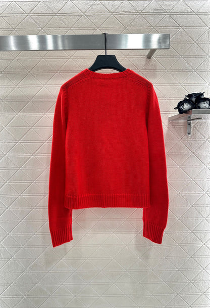 Ce 25 Pin logo wool pullover sweater
