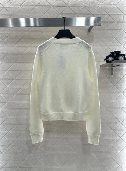Ce 25 Pin logo wool cardigan