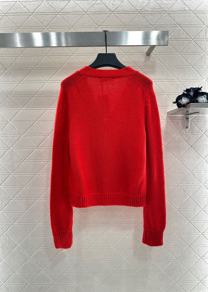 Ce 25 Pin logo wool cardigan