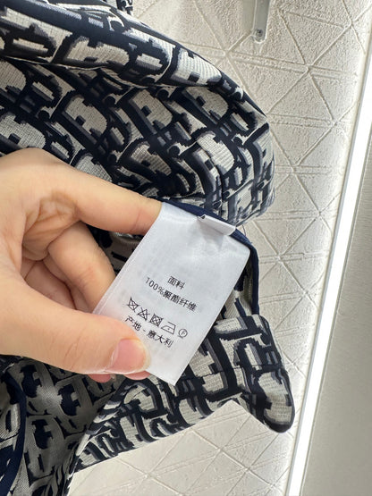 DI 25 jacquard cape double-breasted trench coat