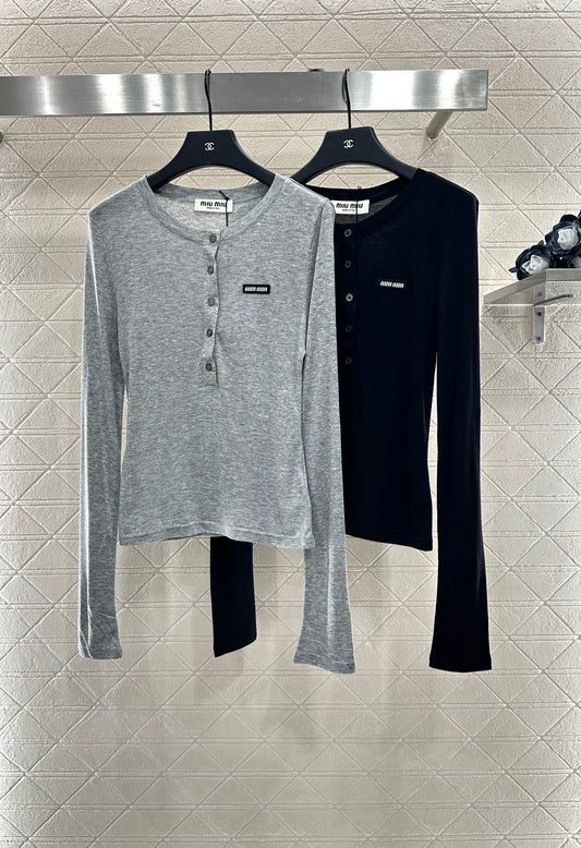 Mi 25 Half-open round neck bottoming shirt