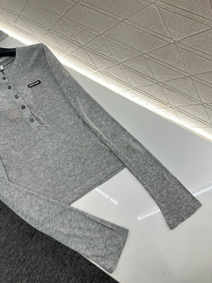 Mi 25 Half-open round neck bottoming shirt