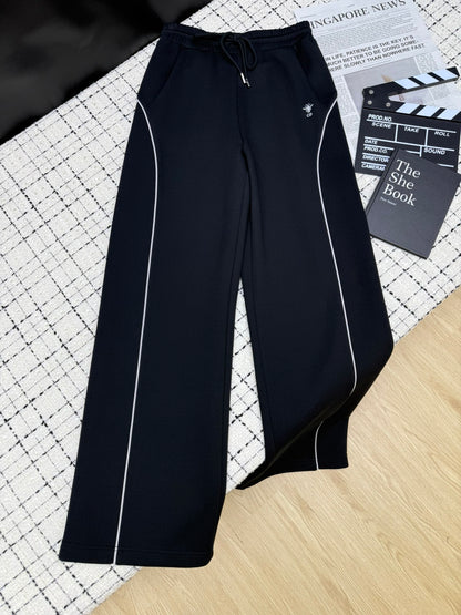 Di 25 Hooded jacket + elastic waist casual pants(white/black)