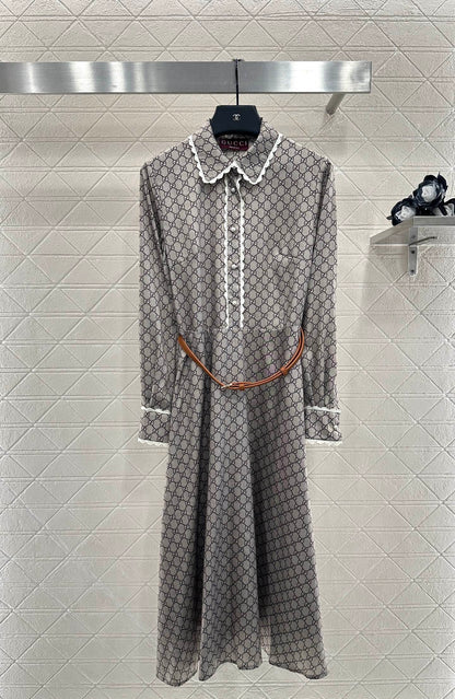 Gu 25 Printed belt dress