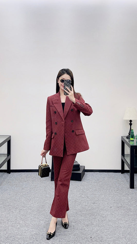 Gu 25 Double-breasted suit trousers