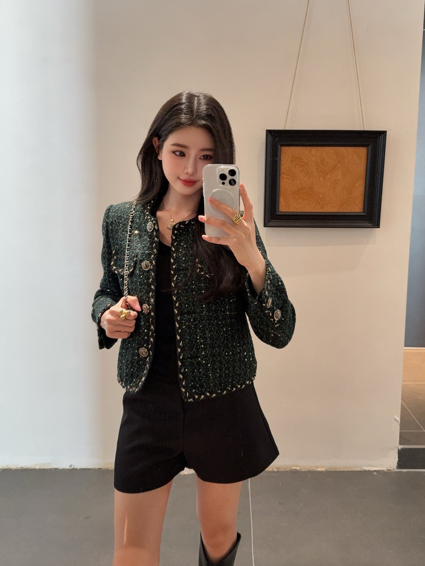 C 25 Trimmed tweed jacket
