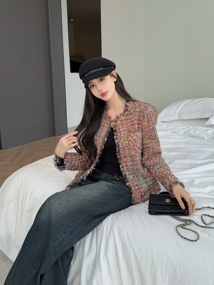 C 25fw new trim tweed coat