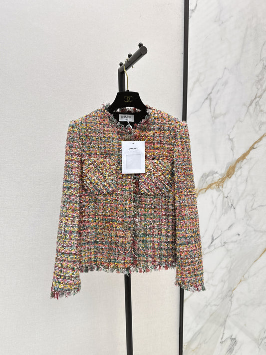 C 25fw new trim tweed coat
