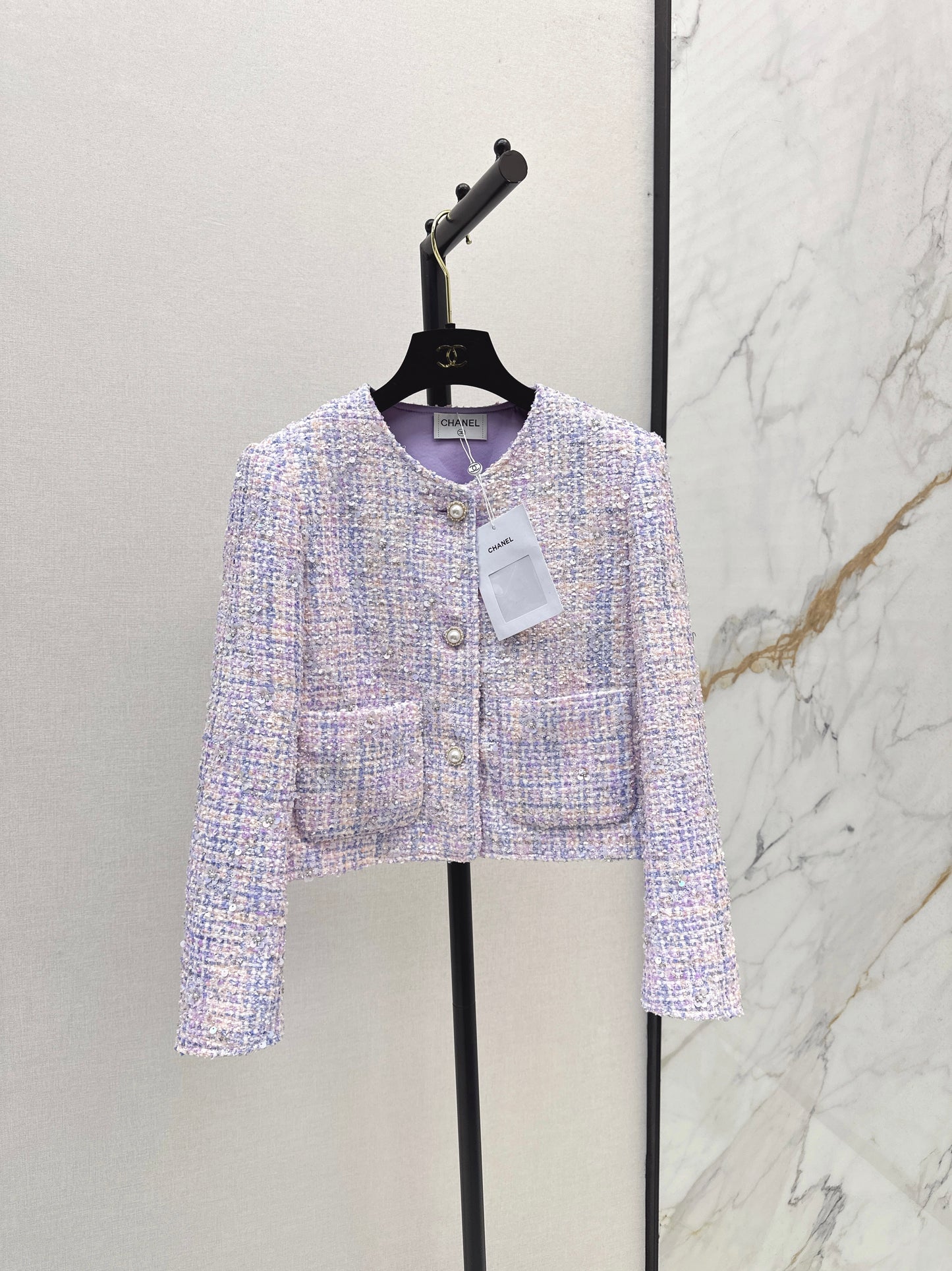 C 25 Purple trim tweed jacket