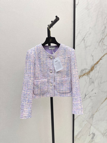 C 25 Purple trim tweed jacket