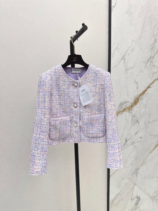 C 25 Purple trim tweed jacket