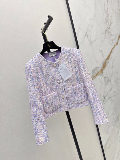 C 25 Purple trim tweed jacket