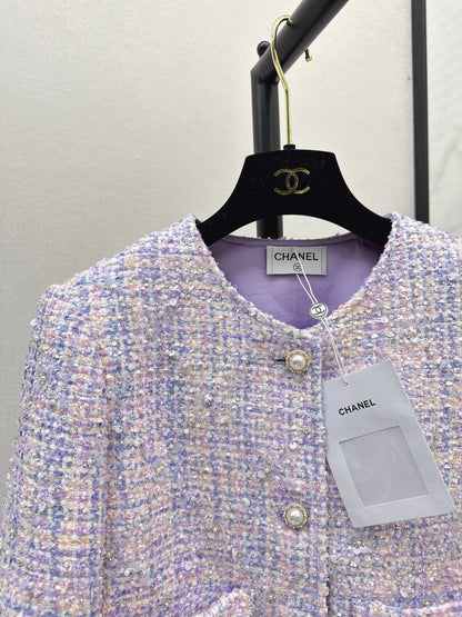 C 25 Purple trim tweed jacket