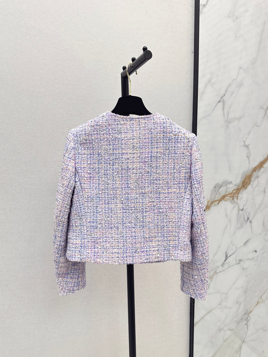 C 25 Purple trim tweed jacket
