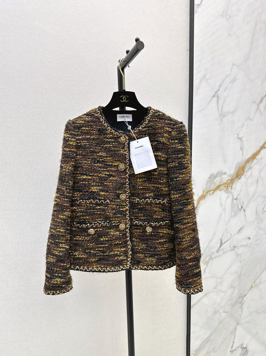 C 25fw new trim tweed coat