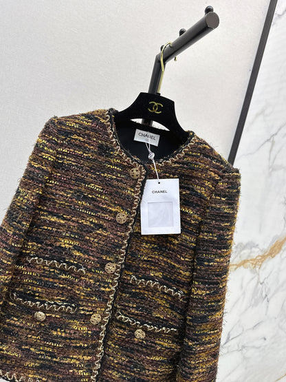 C 25fw new trim tweed coat