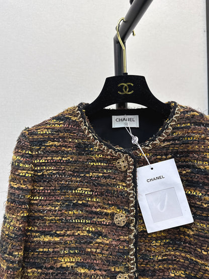 C 25fw new trim tweed coat