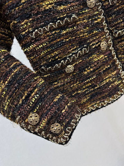 C 25fw new trim tweed coat