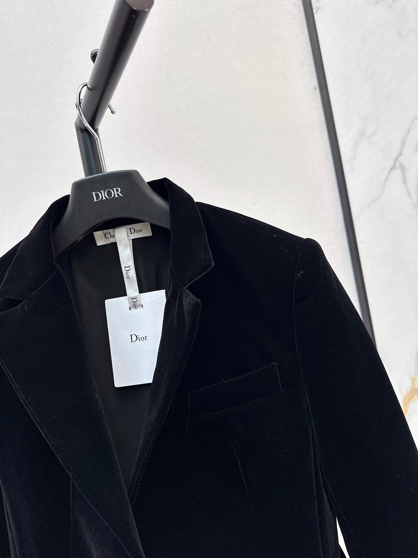 Di 25fw Custom gold velvet single-button blazer