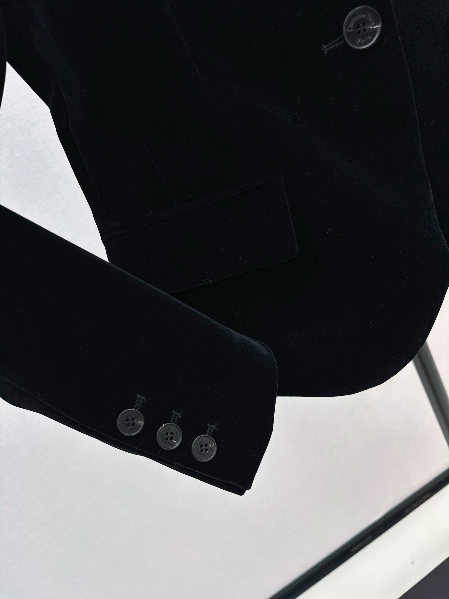 Di 25fw Custom gold velvet single-button blazer