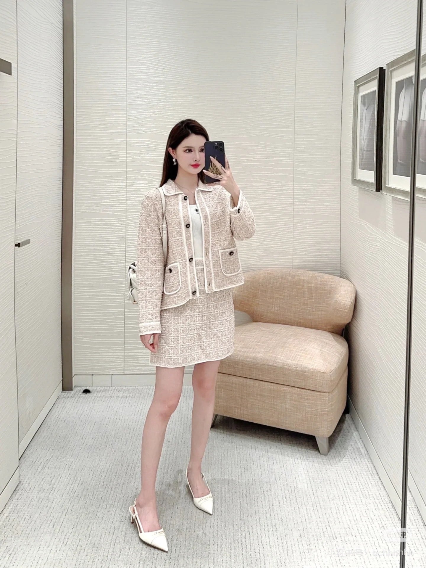 Di 25fw Princess Diana Cannage Double Pocket Lapel Jacket