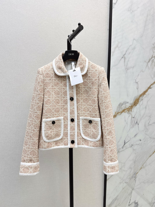Di 25fw Princess Diana Cannage Double Pocket Lapel Jacket