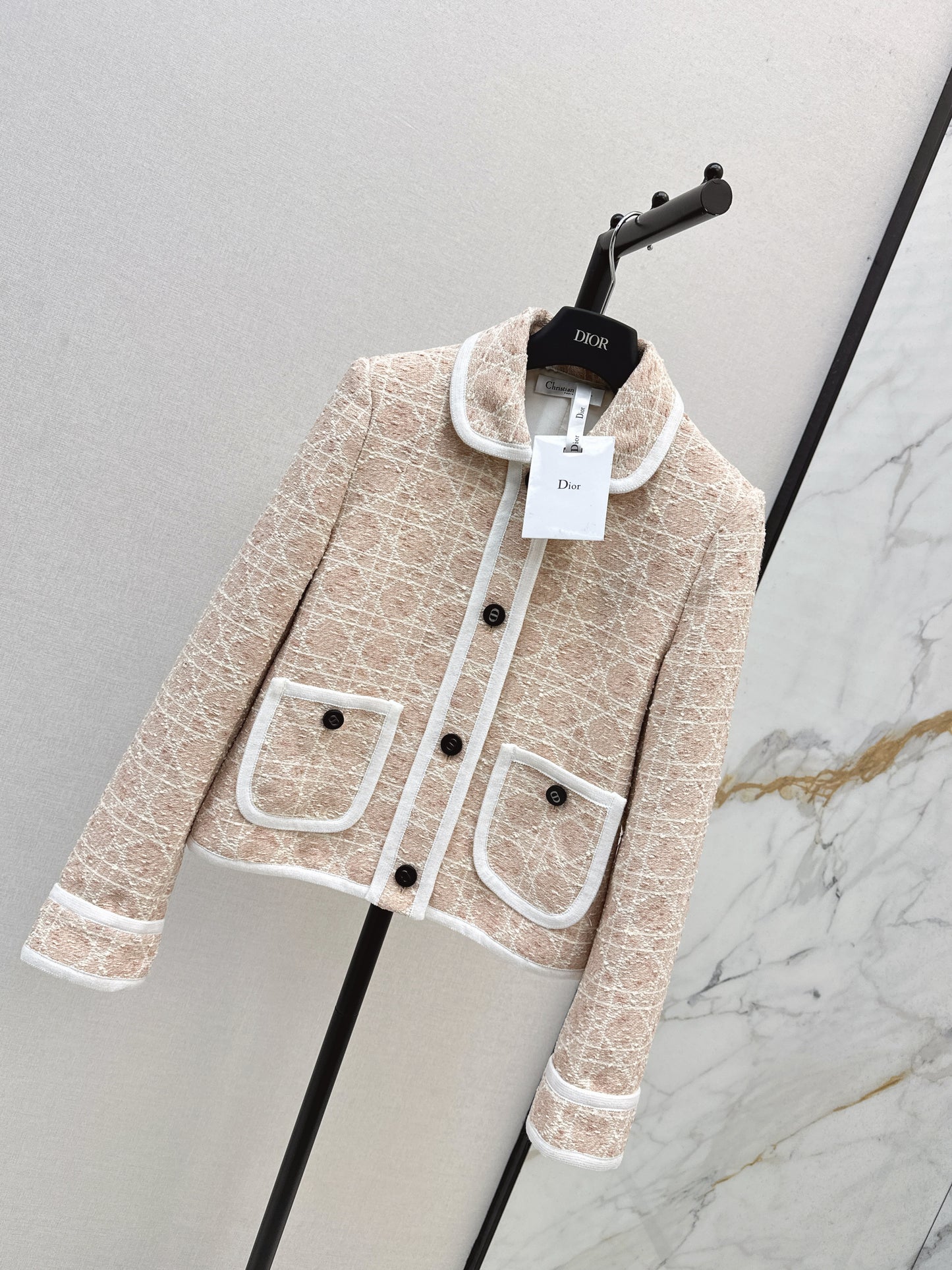 Di 25fw Princess Diana Cannage Double Pocket Lapel Jacket