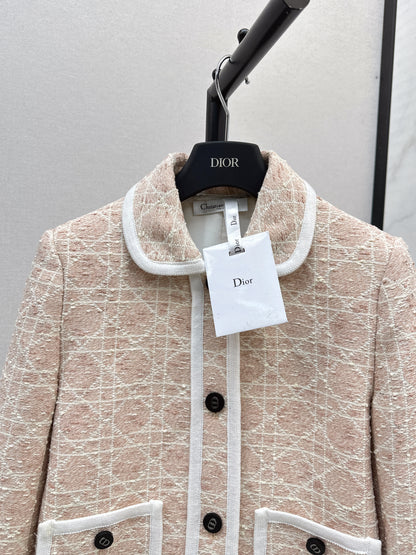 Di 25fw Princess Diana Cannage Double Pocket Lapel Jacket