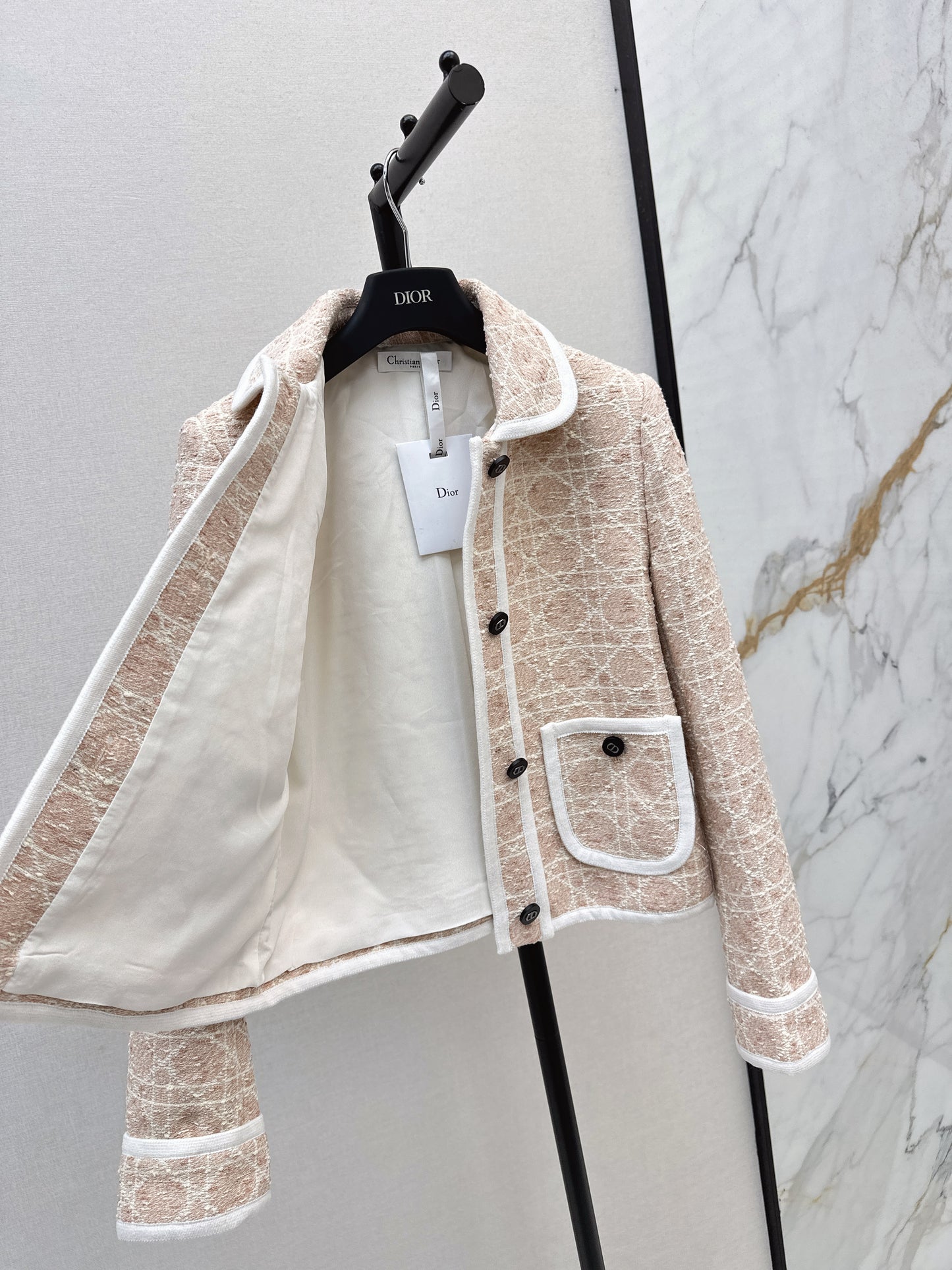 Di 25fw Princess Diana Cannage Double Pocket Lapel Jacket