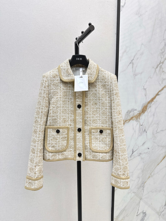 Di 25fw Princess Diana Cannage Double Pocket Lapel Jacket
