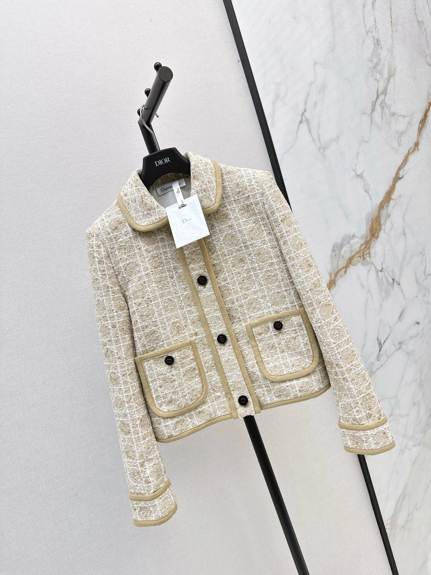 Di 25fw Princess Diana Cannage Double Pocket Lapel Jacket