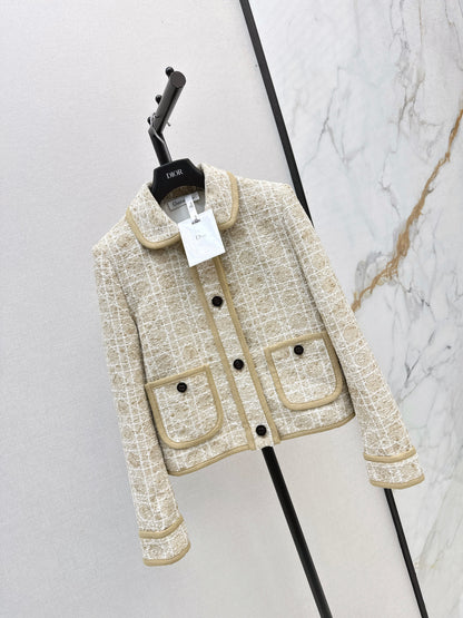 Di 25fw Princess Diana Cannage Double Pocket Lapel Jacket