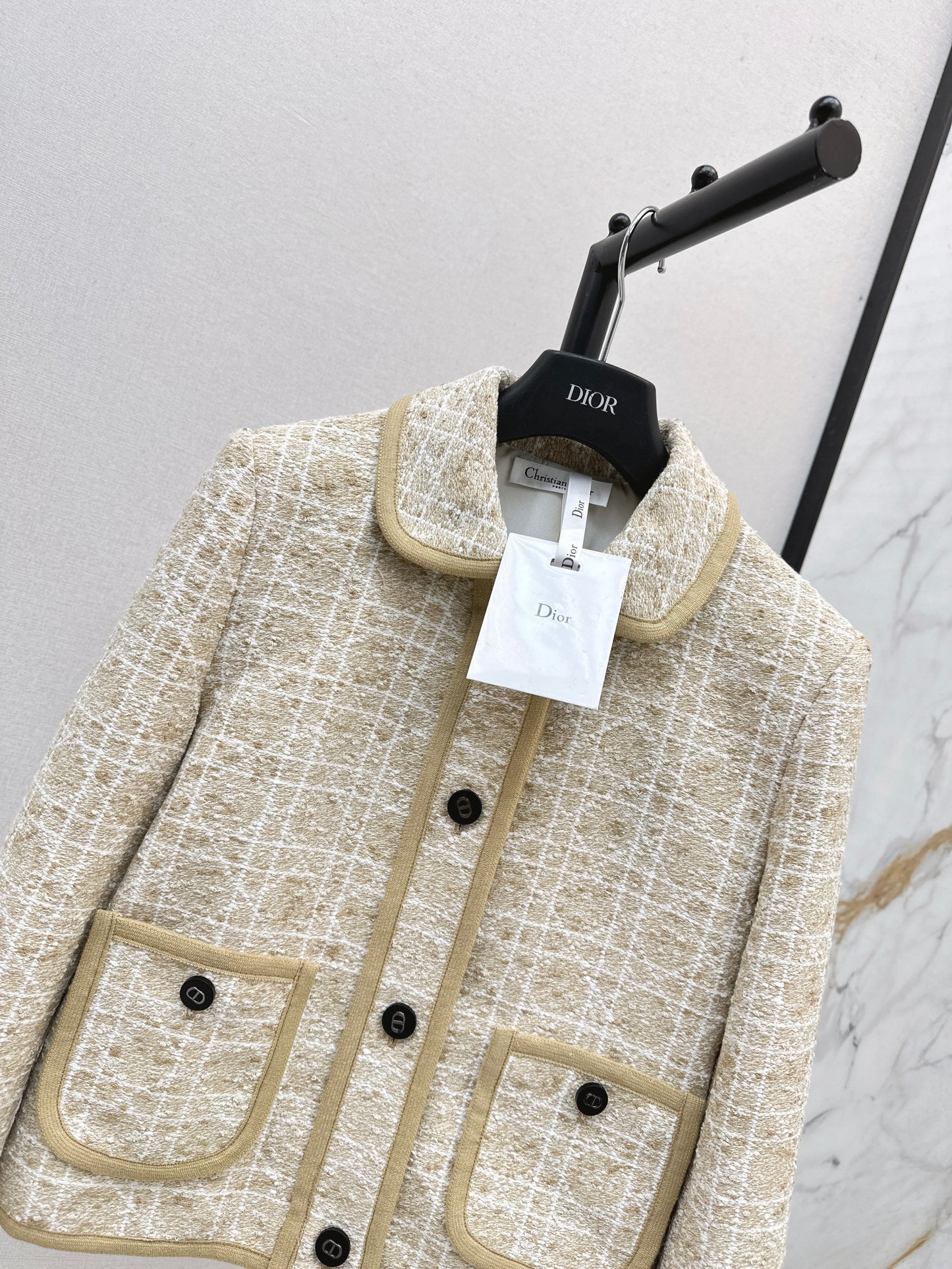 Di 25fw Princess Diana Cannage Double Pocket Lapel Jacket