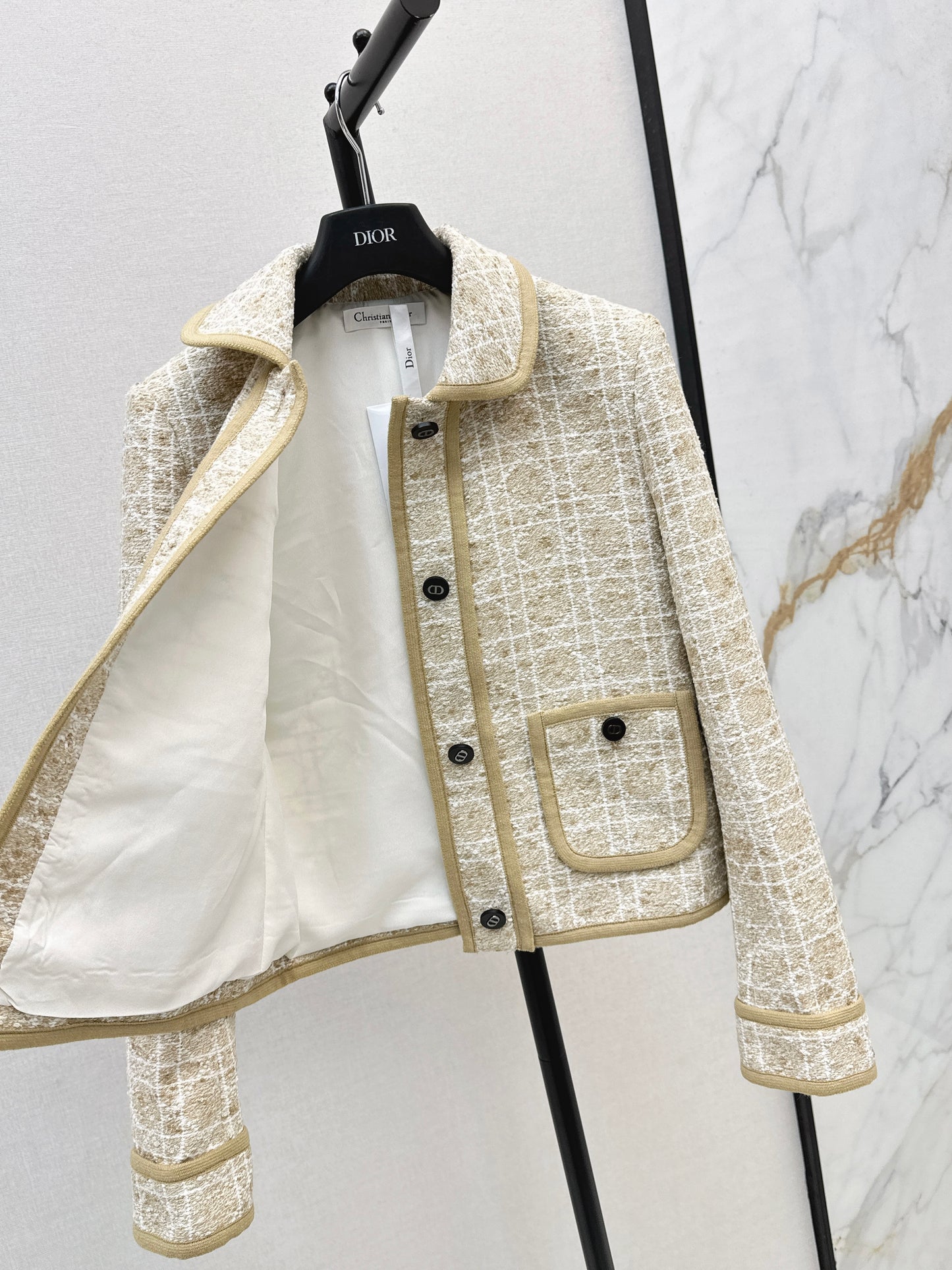 Di 25fw Princess Diana Cannage Double Pocket Lapel Jacket