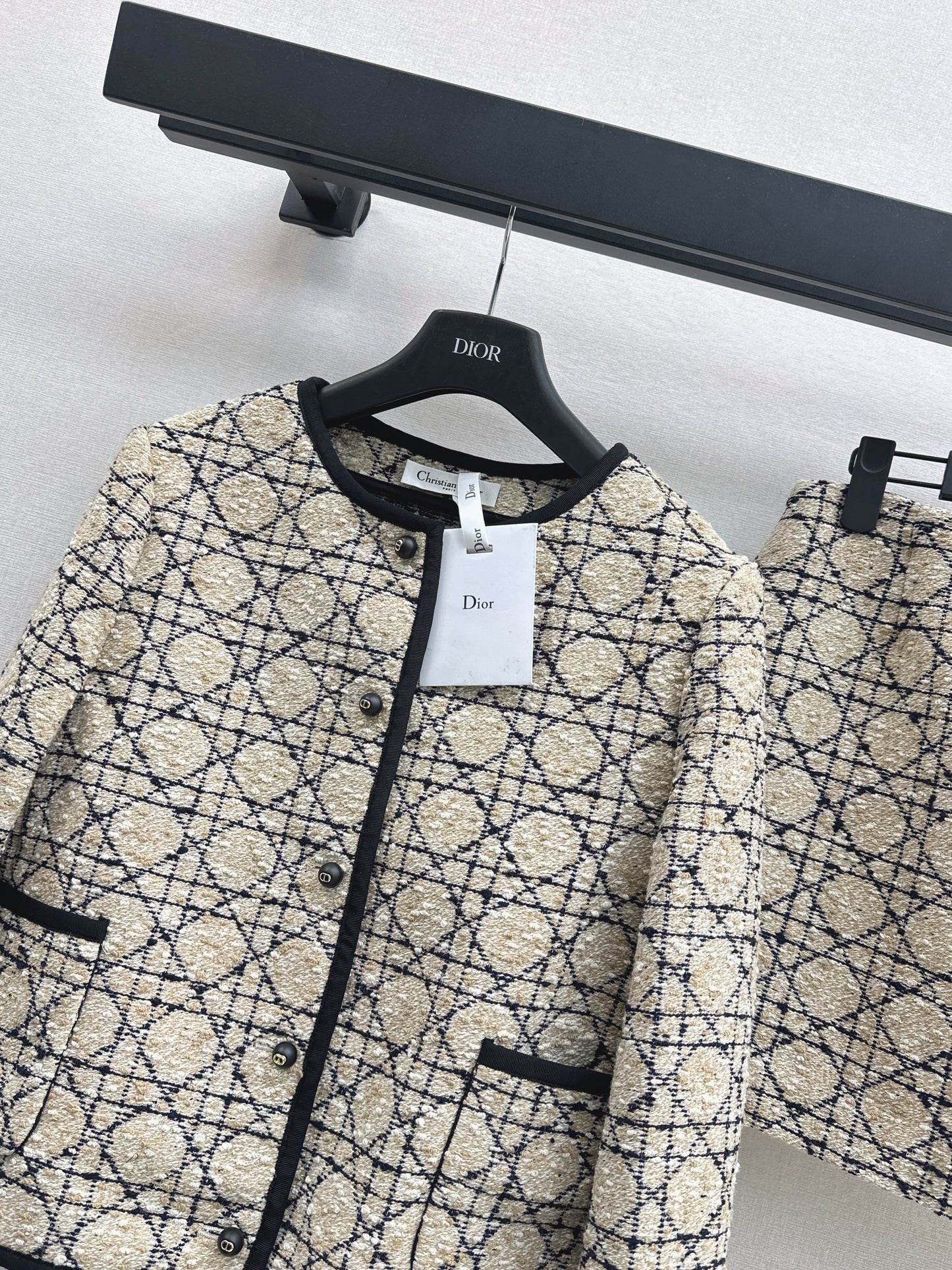 Di 25fw Princess Diana rattan check skirt + jacket