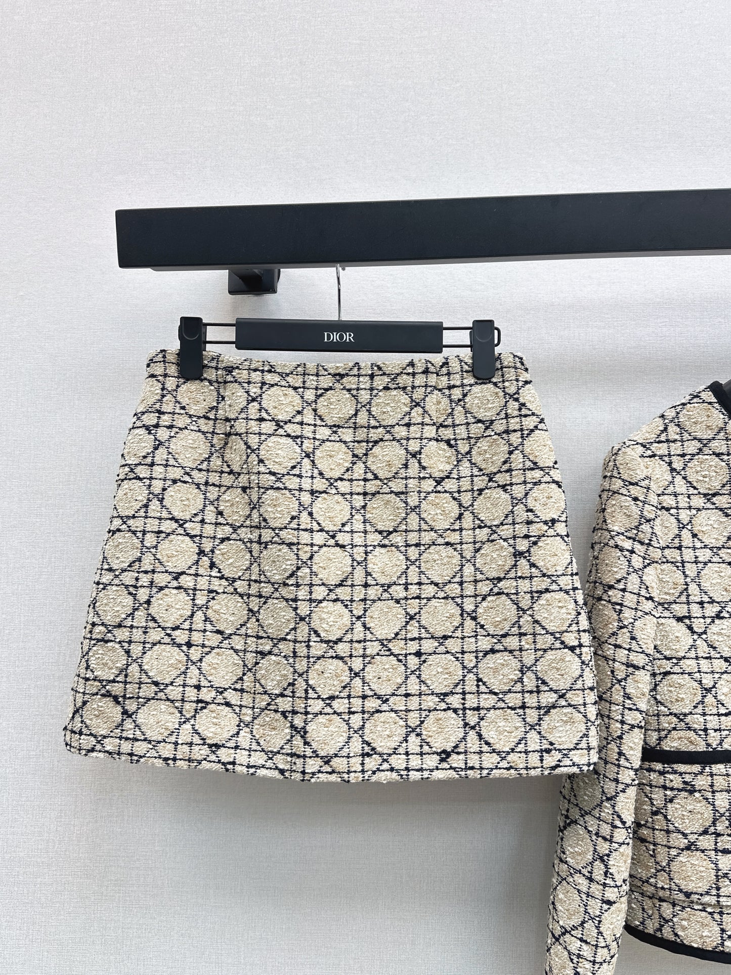 Di 25fw Princess Diana rattan check skirt + jacket