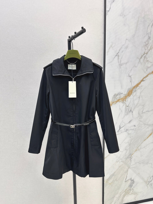 Di 25fw New lapel mid-length trench coat