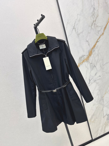 Di 25fw New lapel mid-length trench coat