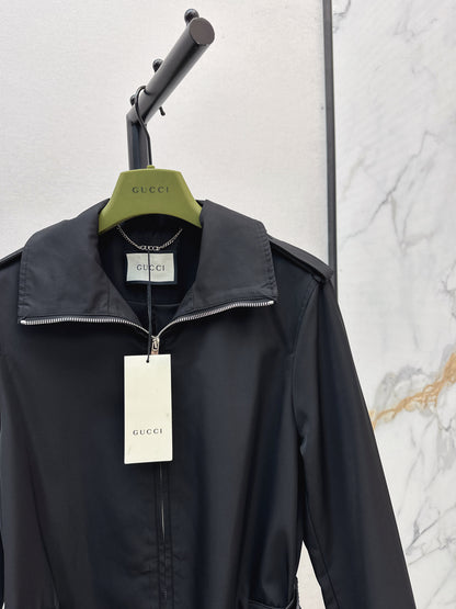 Di 25fw New lapel mid-length trench coat