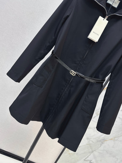 Di 25fw New lapel mid-length trench coat