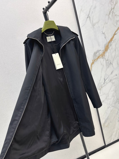 Di 25fw New lapel mid-length trench coat