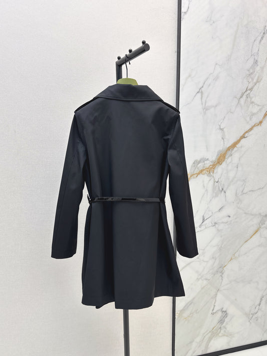 Di 25fw New lapel mid-length trench coat