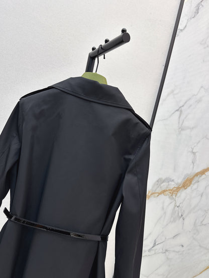 Di 25fw New lapel mid-length trench coat