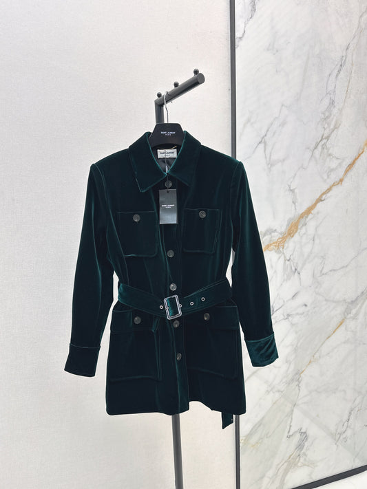 Y 25fw single-breasted velvet jacket