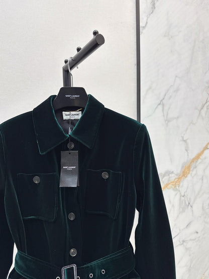 Y 25fw single-breasted velvet jacket