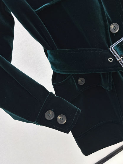 Y 25fw single-breasted velvet jacket